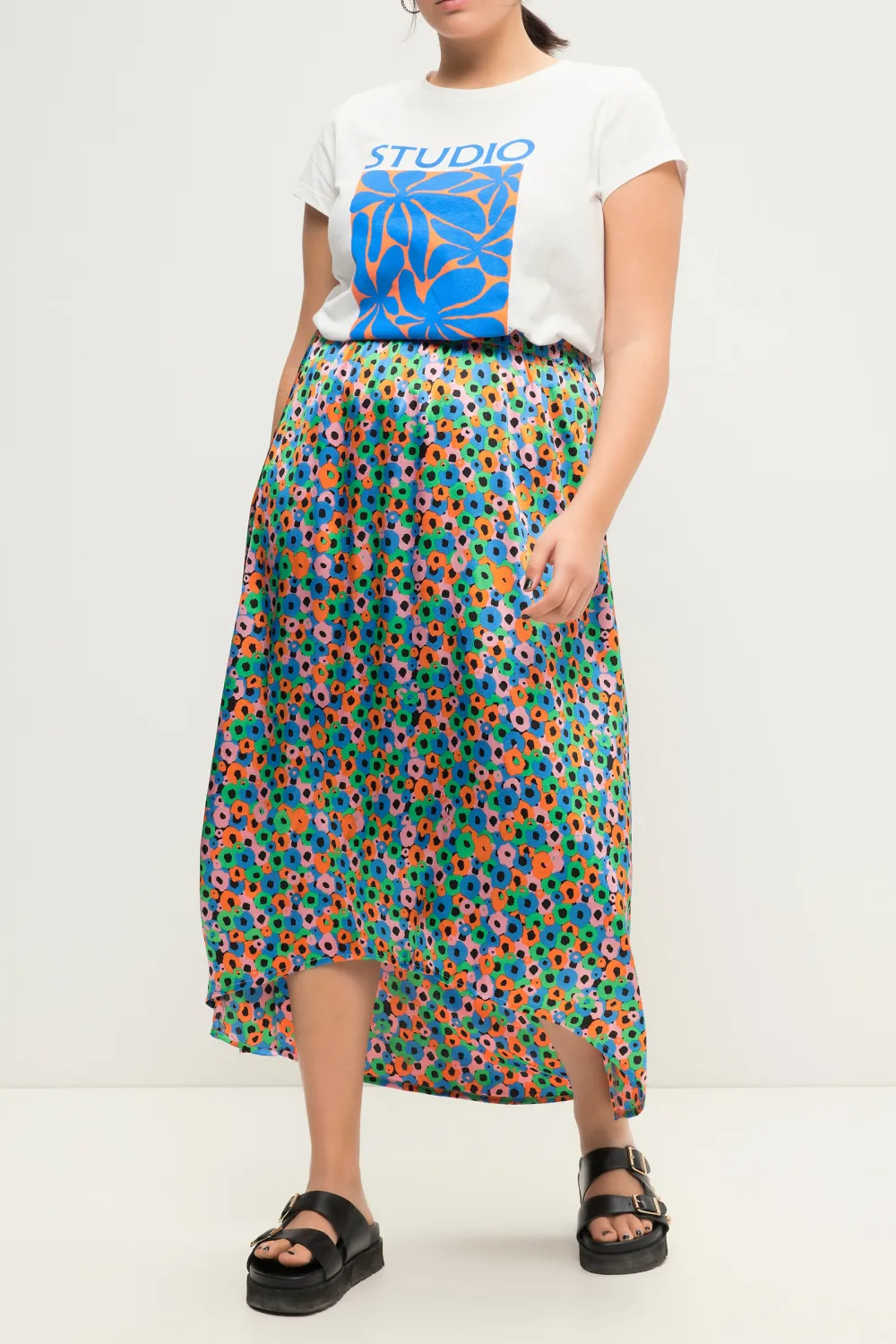 Elastic Waistband Skirt