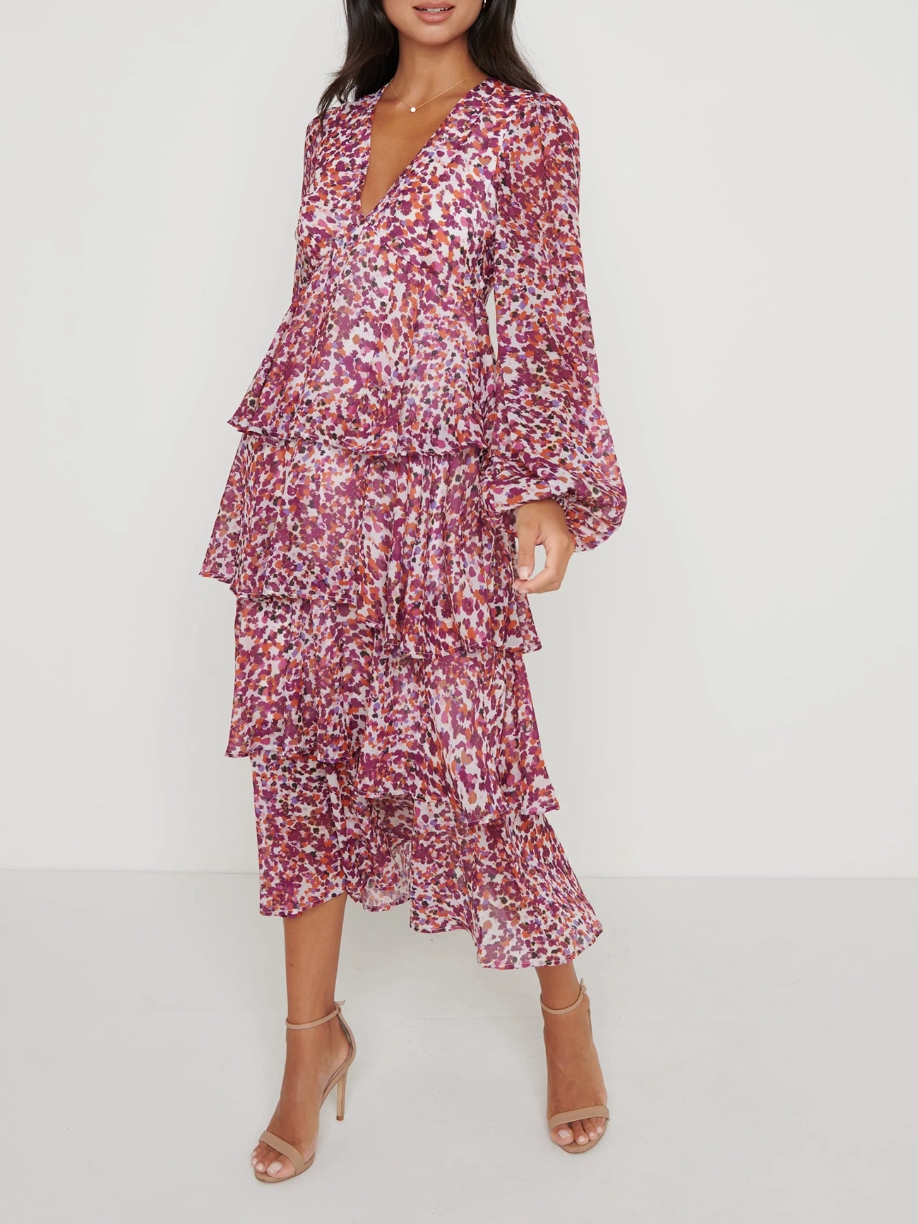 Ruffle Midi Dress