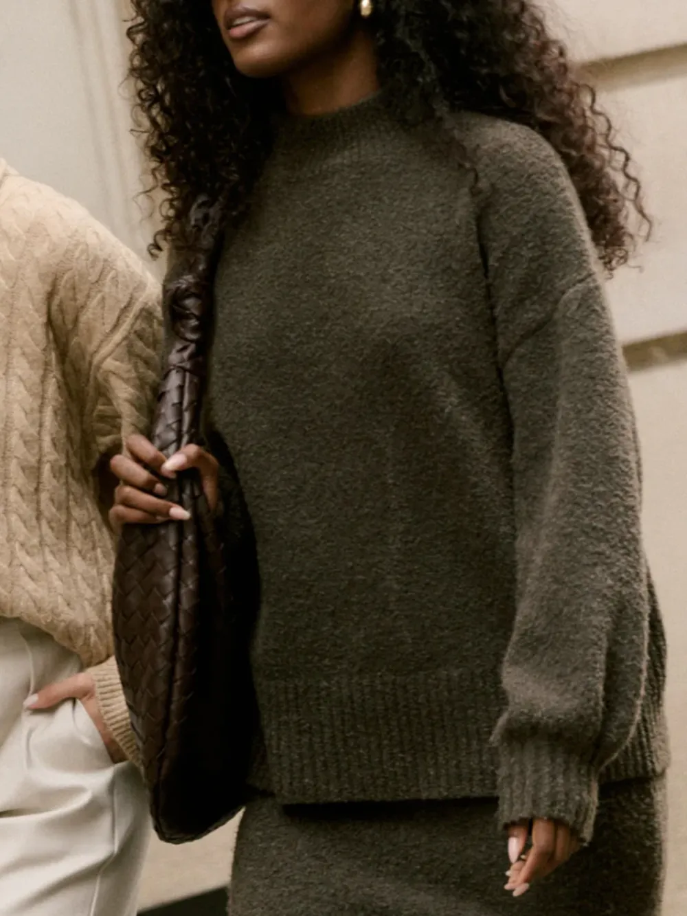 Balloon Sleeve Knit Jumper