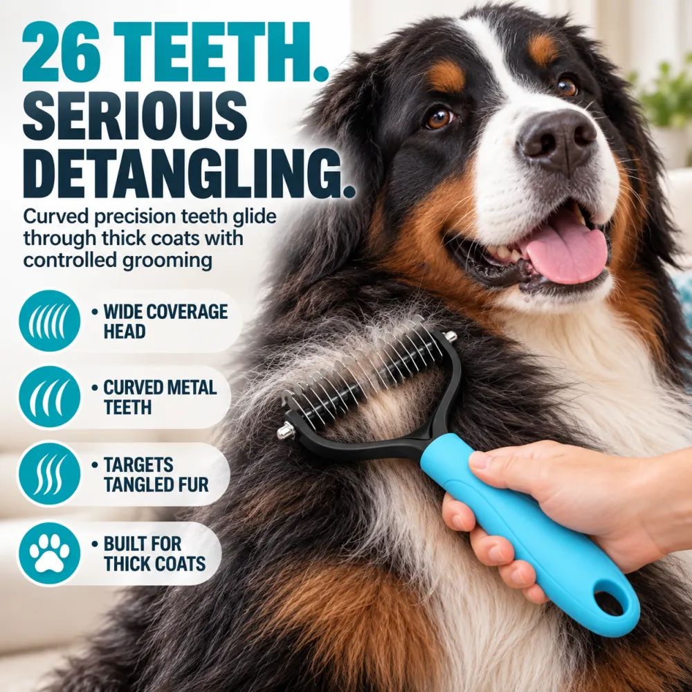 Knotting and knotting pet specific grooming tool