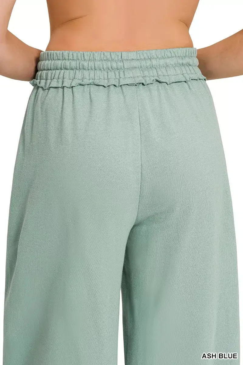 French Terry Wide Leg Sweatpants Pants