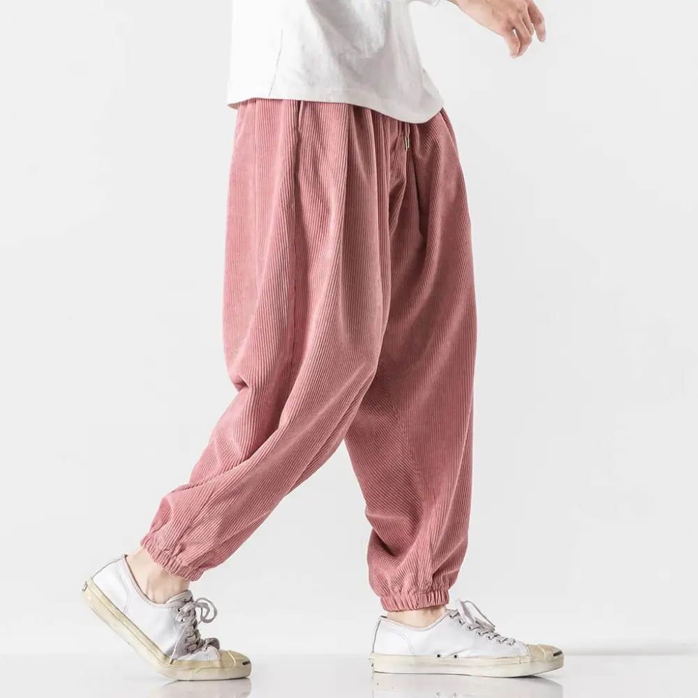 Textured Corduroy Harem Pants