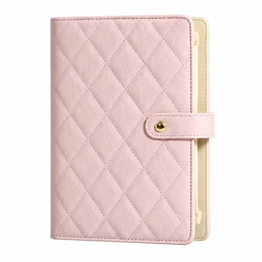 Luxury Quilted Durable Storage Organizer Booklet — Cream Waterproof Accessory Holder with Clear Pockets, Multi-Layer Compartments, Card & Ticket Slots, 5-Day Travel Ready, Bedroom Vanity Upgrade Gift