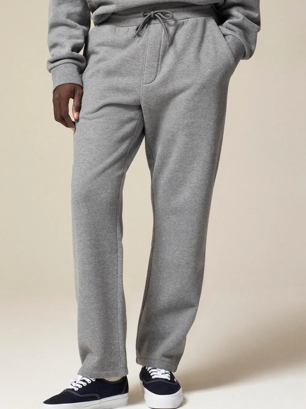 Gray Elastic Waist Men's Lounge Pants