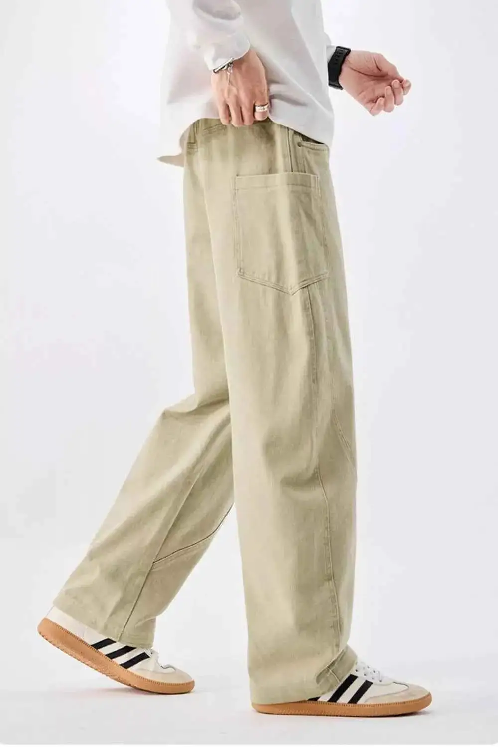 Loose Fit Drawstring Waist Jeans