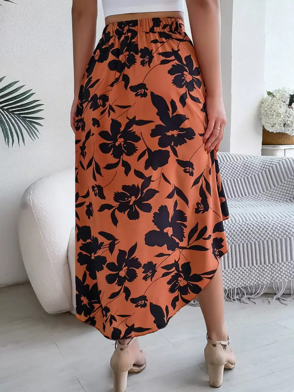 Ruffle Floral Skirt