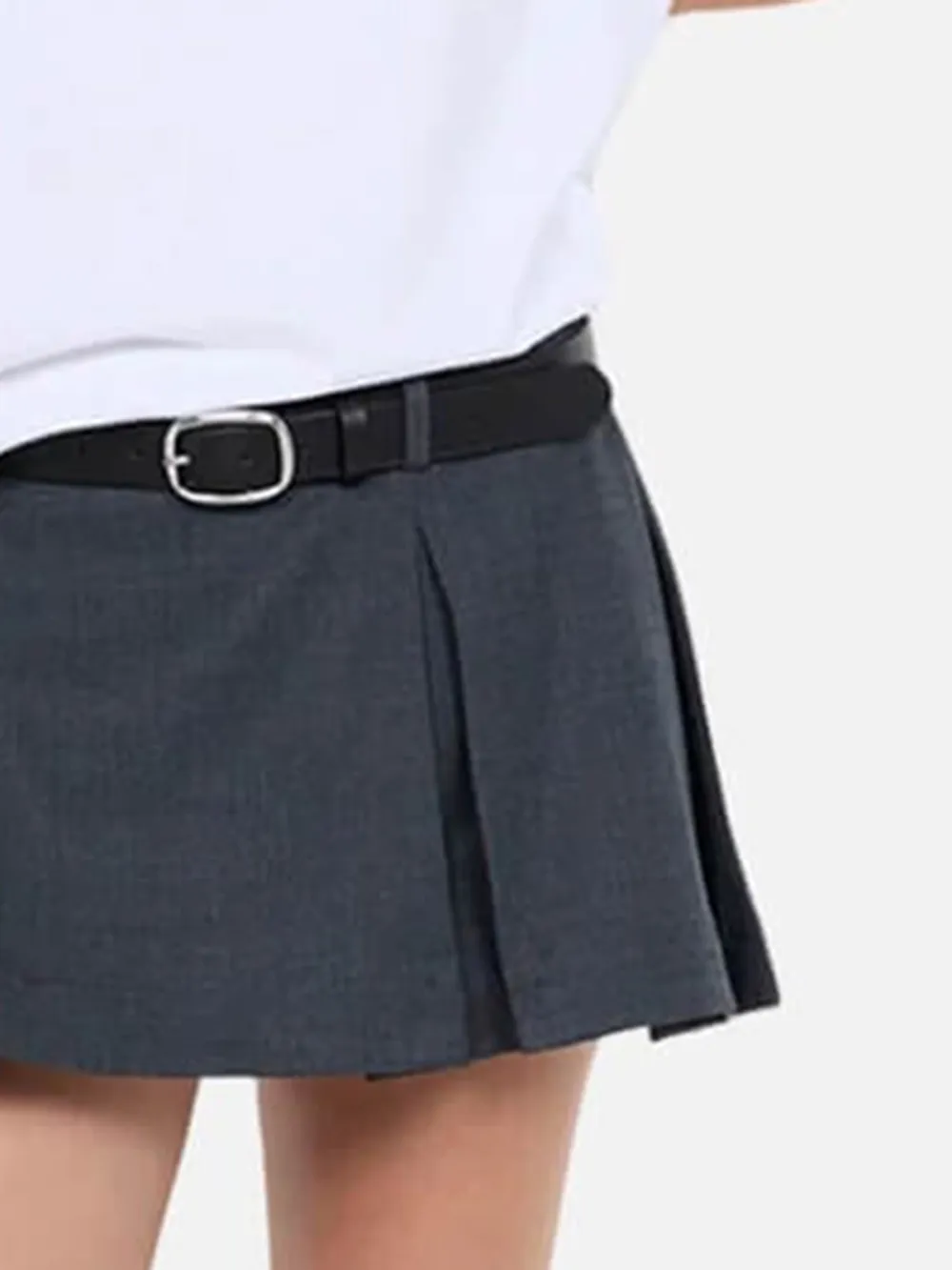 Box Pleated Mini Skirt