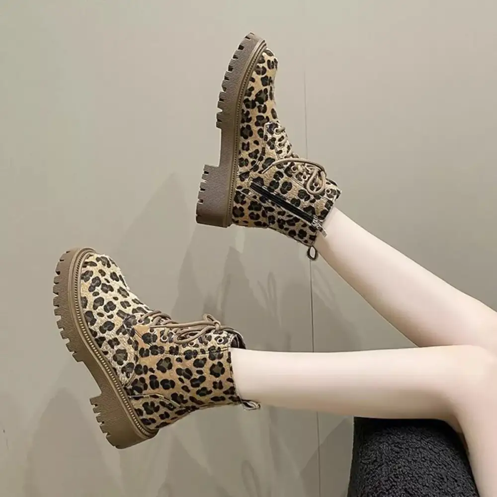 Animal Print Lace Shoes