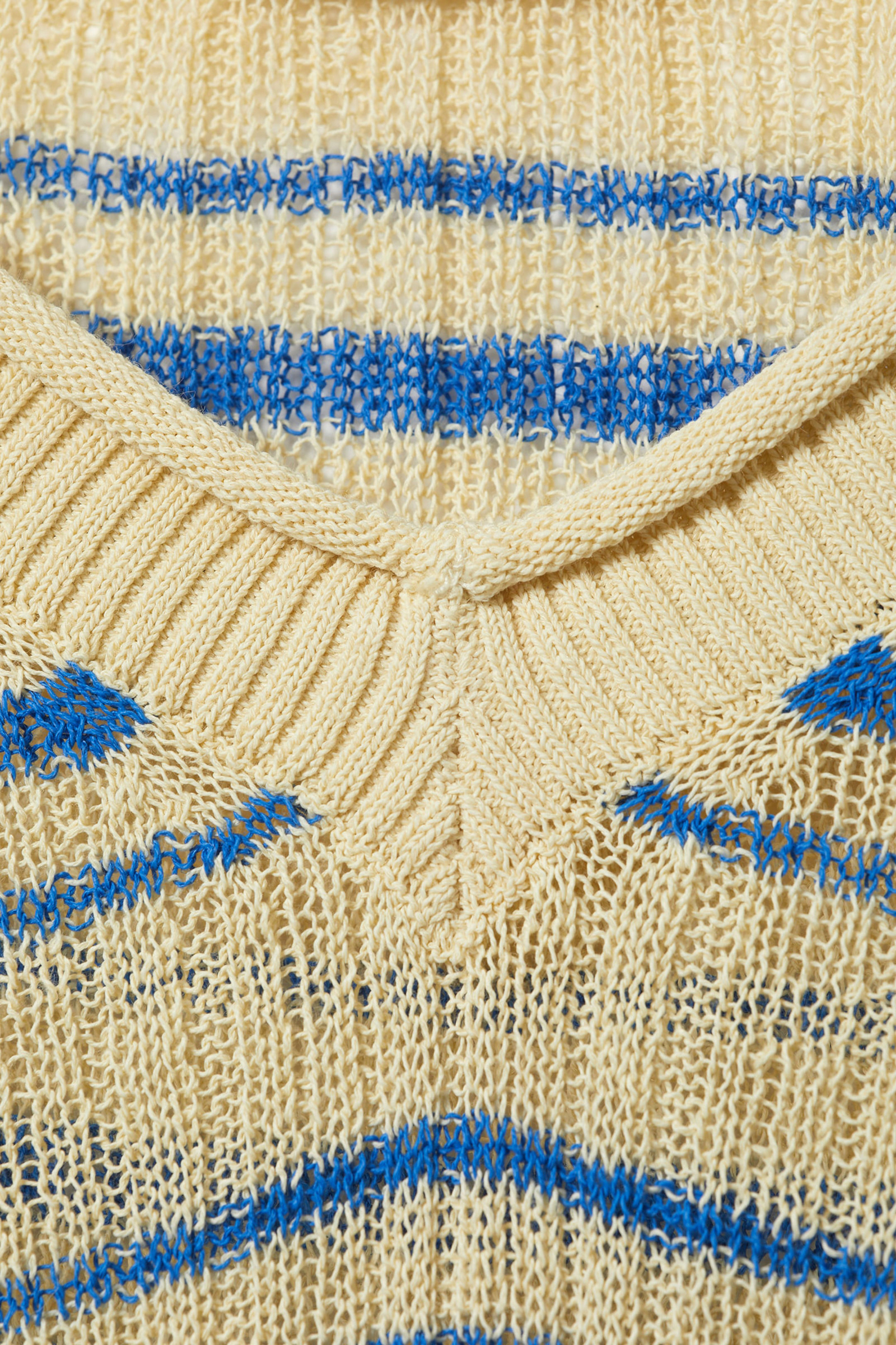 Striped V-Neck Long Sleeve Sweater