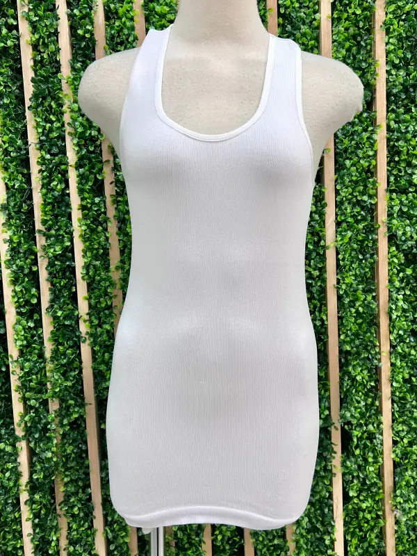 Ribbed Long Tank Top