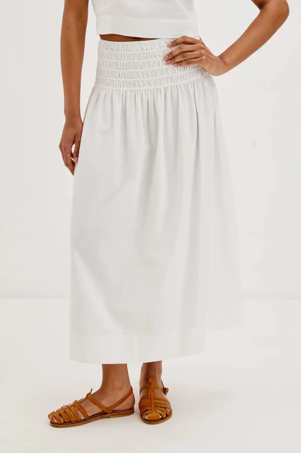 Ruffled High-Waisted Pure Cotton Half Skirt