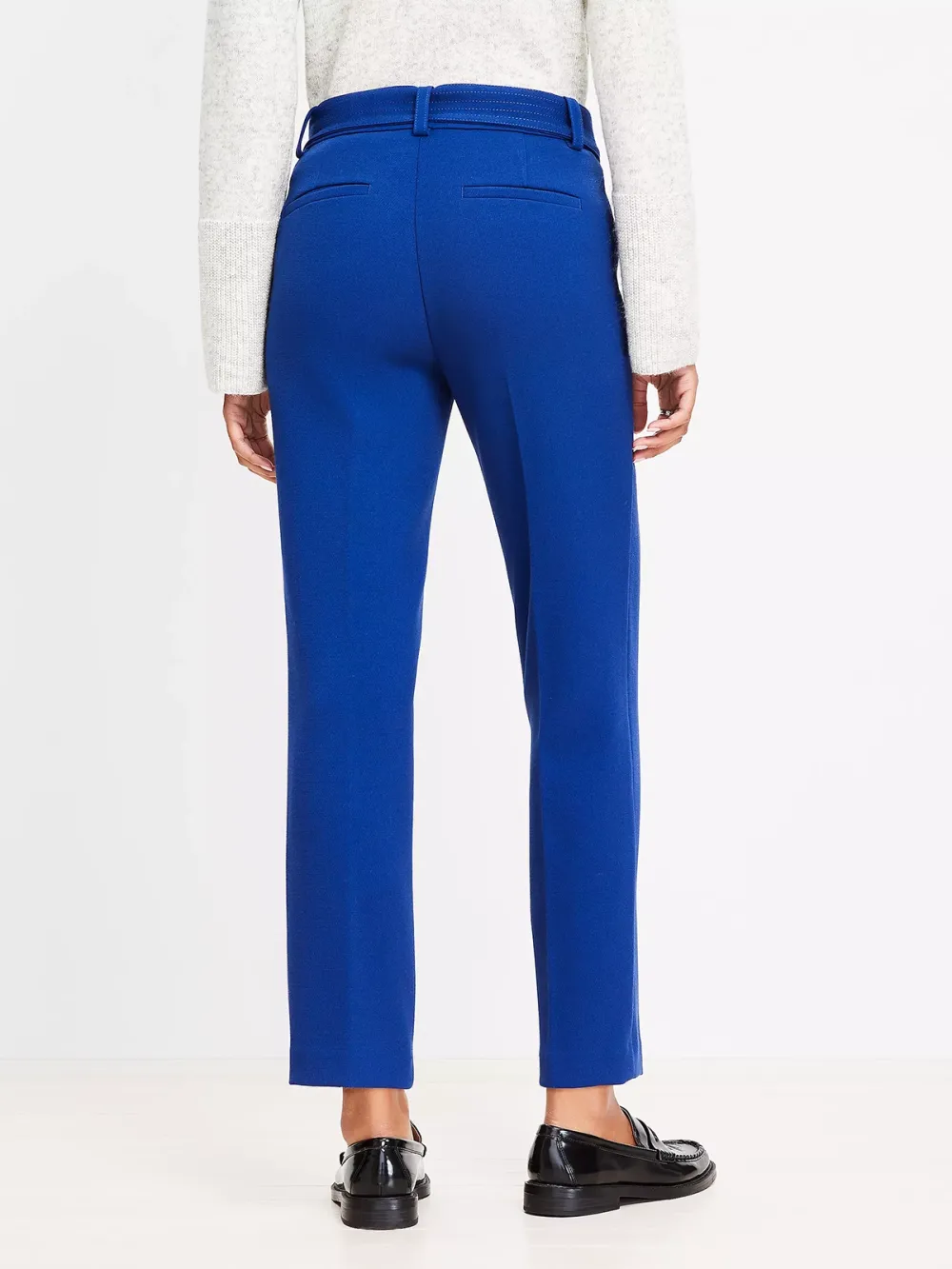 Belted Riviera Slim Pants In Doubleface