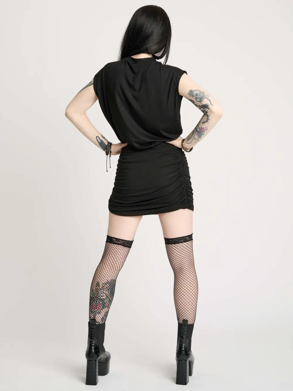 Embroidered Scorpion Blouson Dress