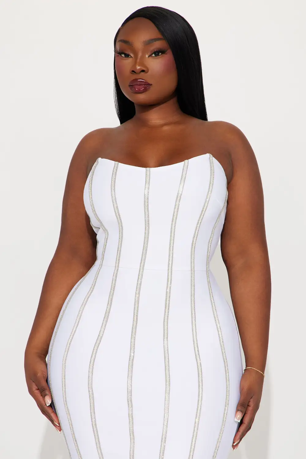 Sasha Bandage Midi Dress - White