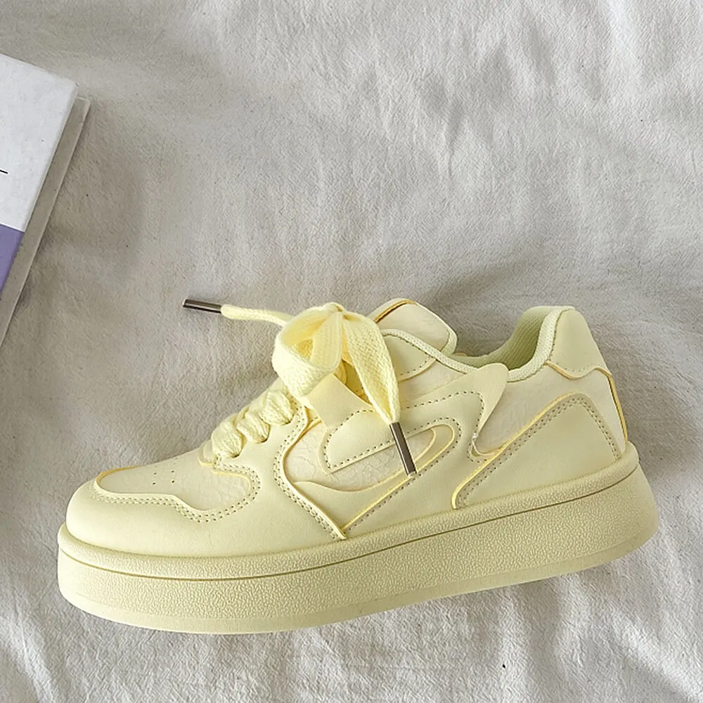 Self Made Skater Sneakers In Yellow