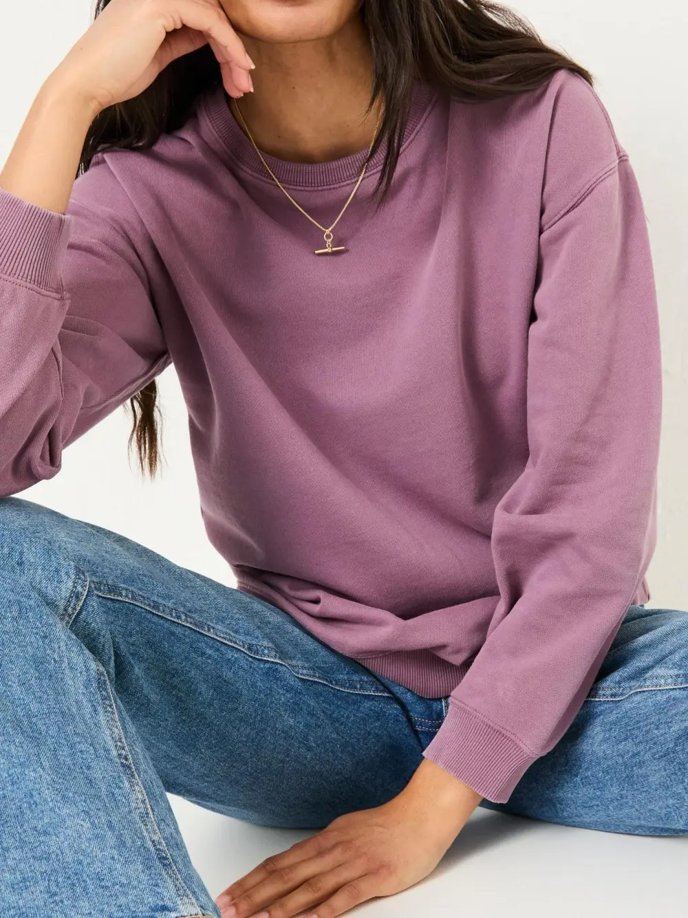 Georgia Dusky Purple Crew Sweatshirt