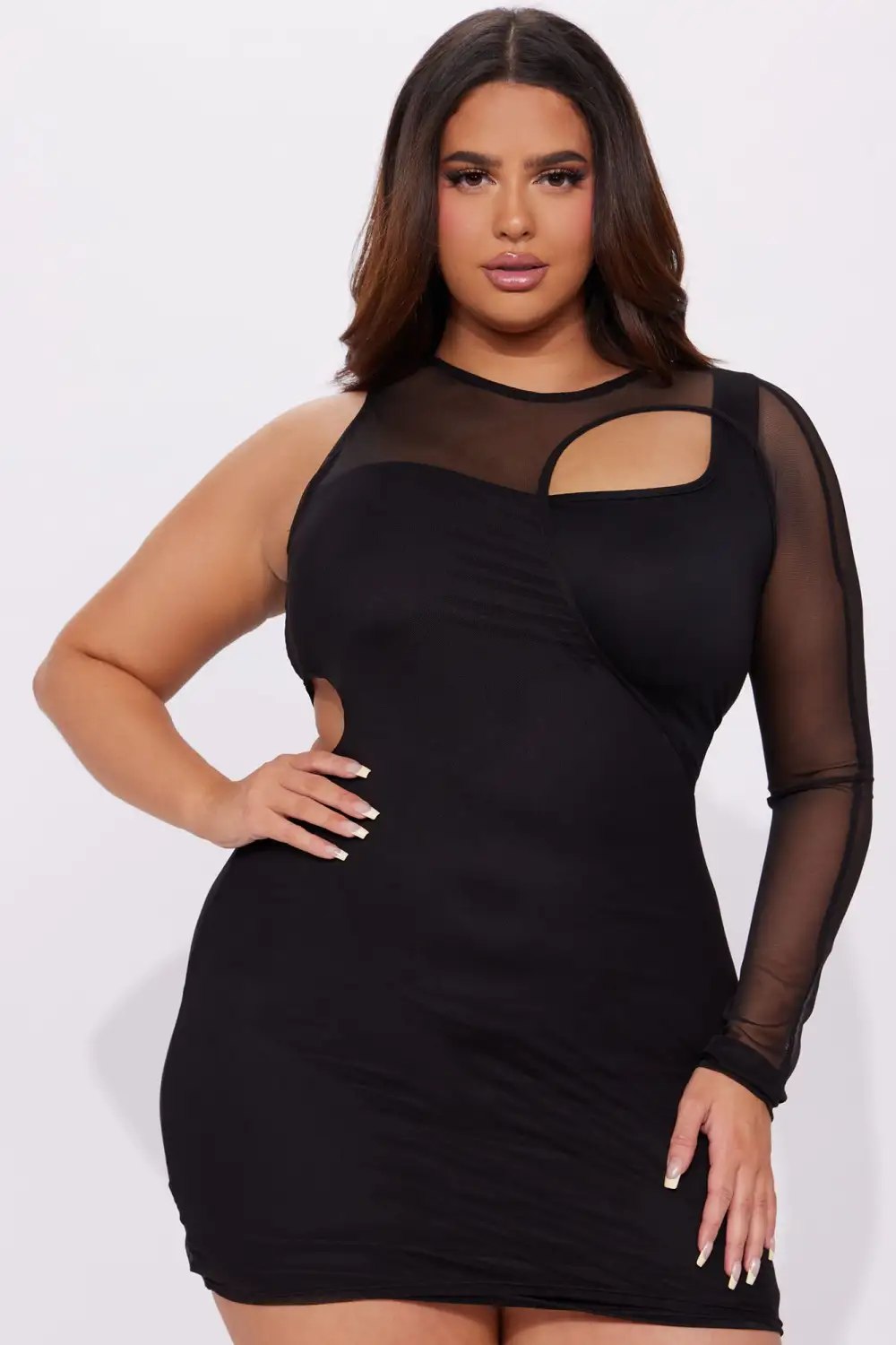 Clara Cut Out Mini Dress - Black