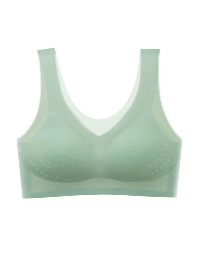 Women Comfortable Simple High Elasticity Ventilation Hole No Trace  Bra & Bralette