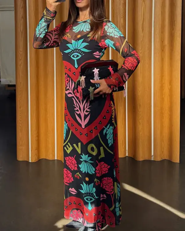 Easy Fit Floral Maxi Dress