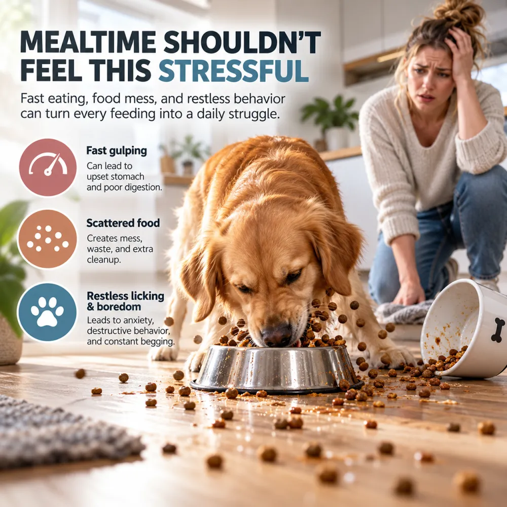 Pet slow feeder bowl