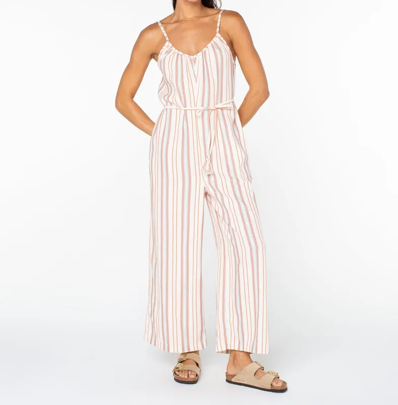 Textured Wide Leg Pull On Romper