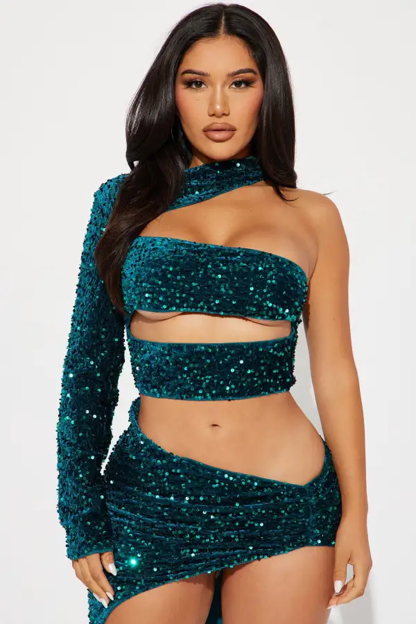 Sydney Sequin Gown - Emerald