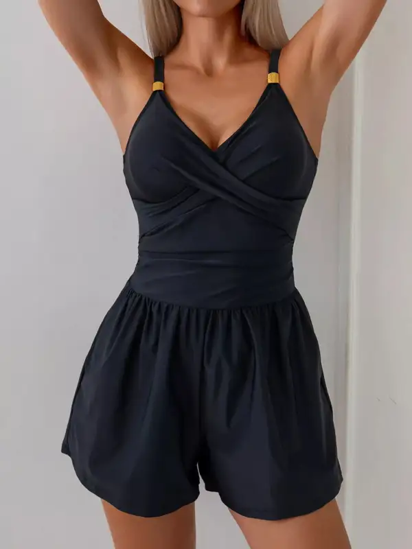 Neck Spaghetti Jumpsuit