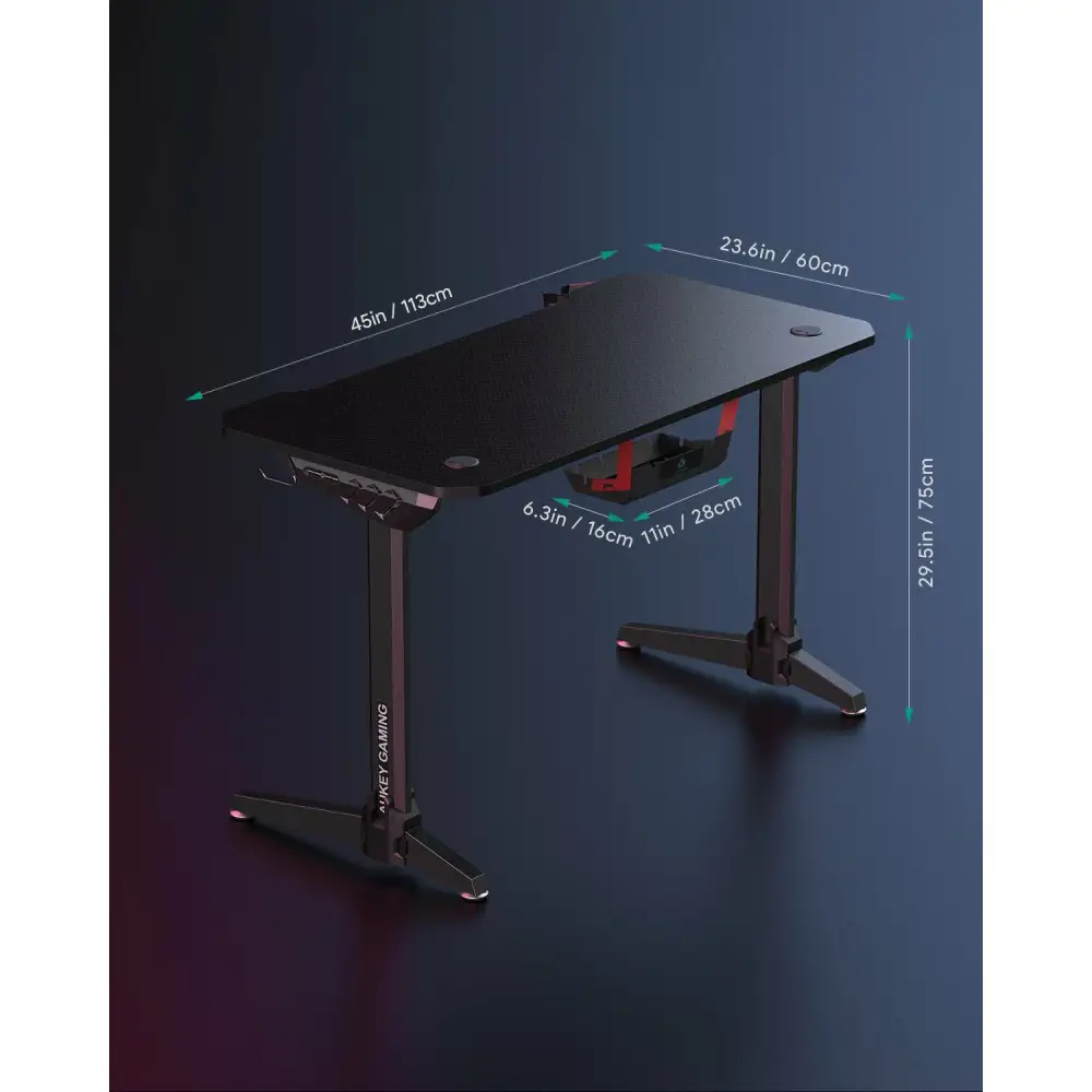 AUKEY Gaming Desk 45 inches with Ergonomic Design (New)