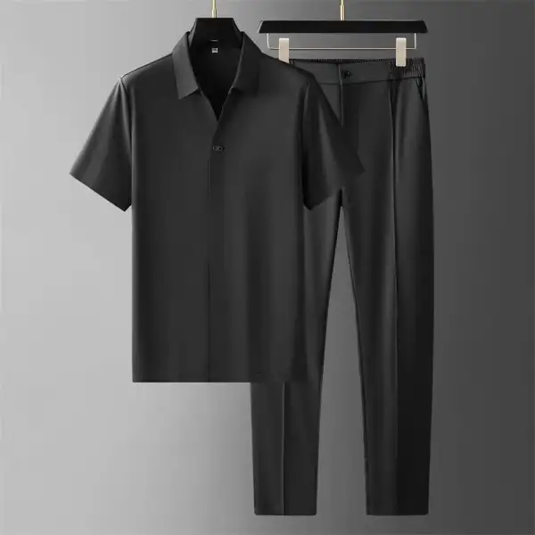 Two Piece Polo Shorts Set