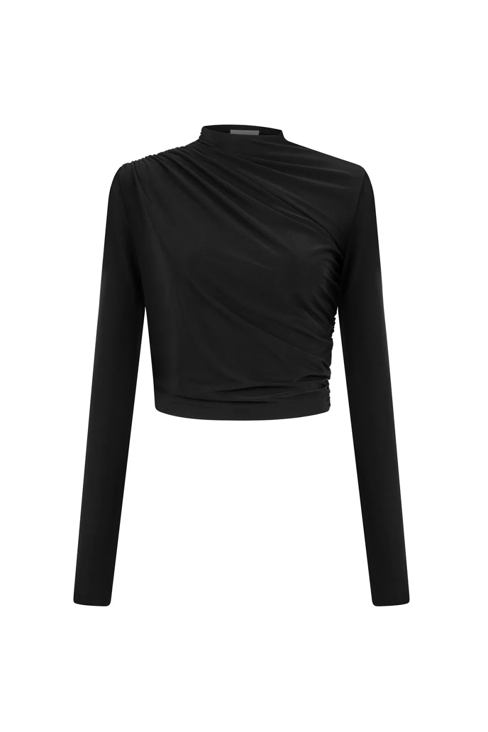 Long Sleeve Casual Top-Black