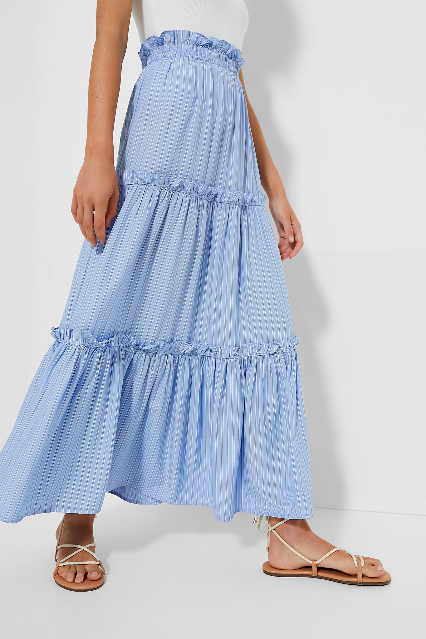 Cornflower Blue Stripe Prado Skirt