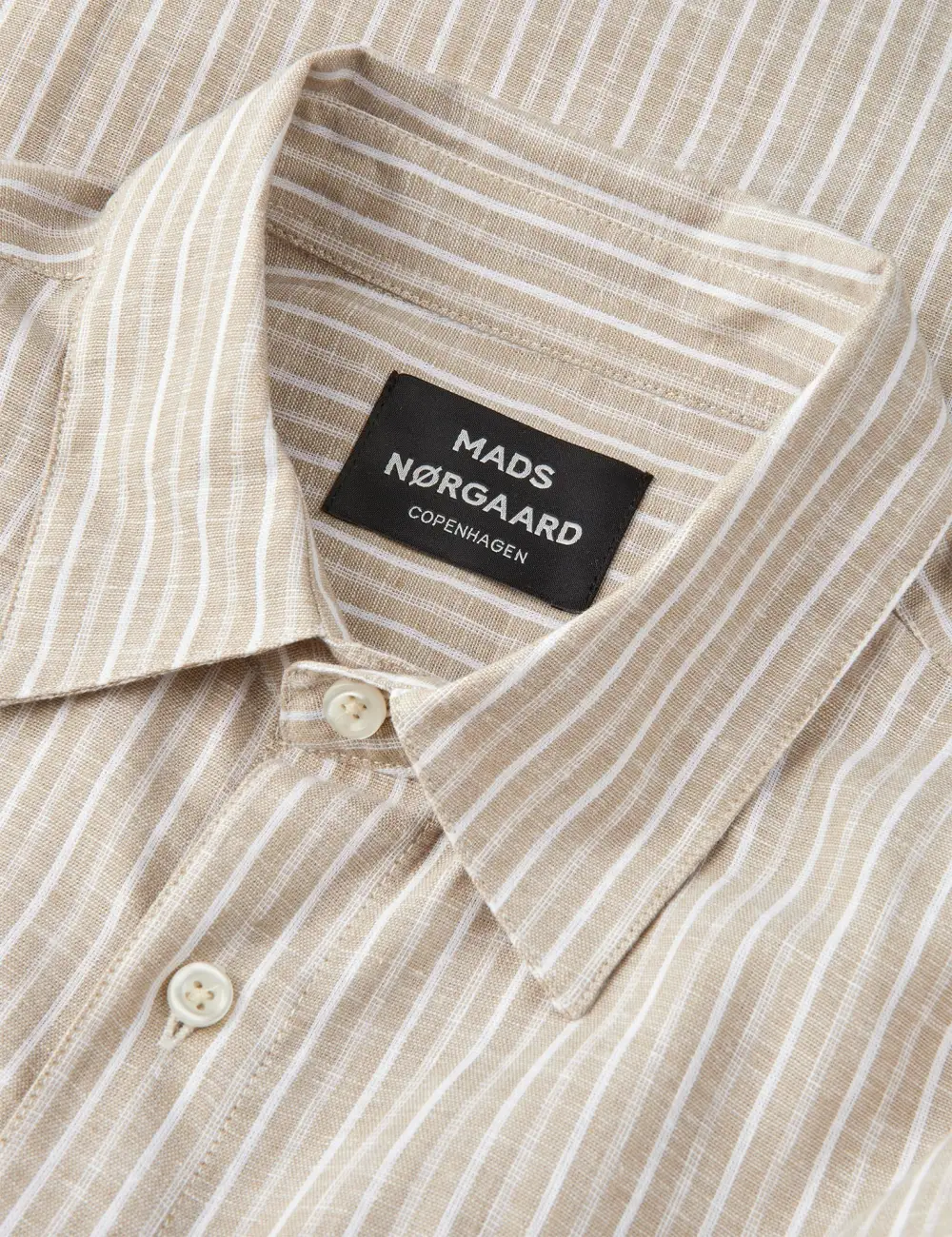 Men's Linen Blend Stripe Shirt