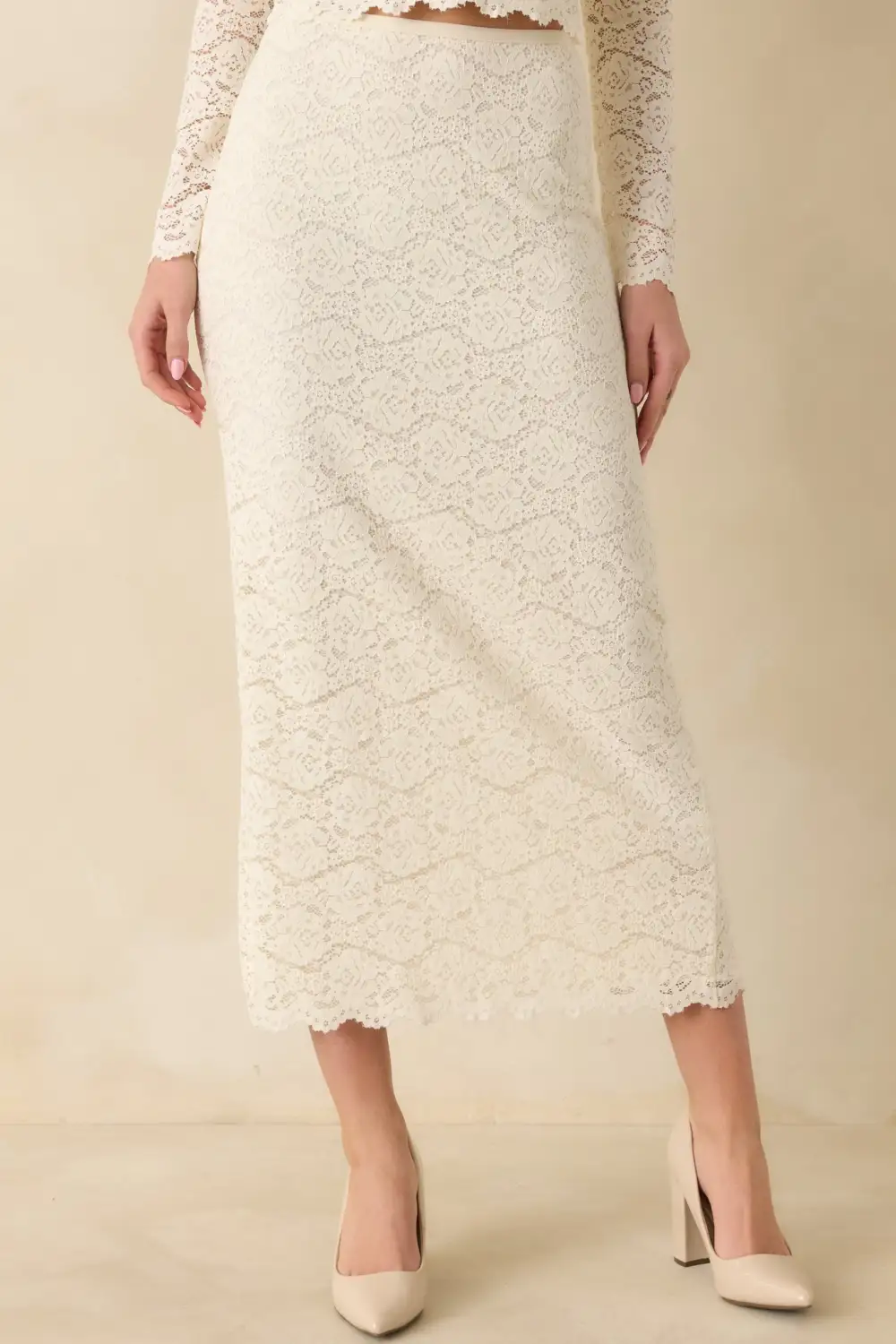 Lace Midi Skirt