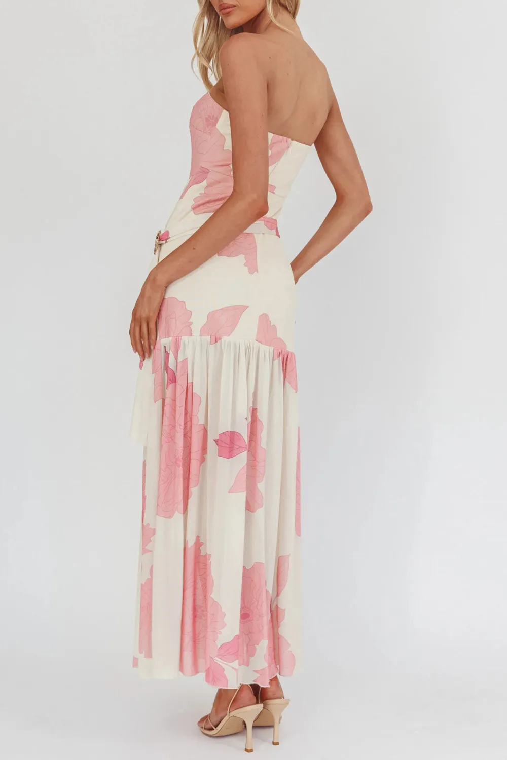 Casual Holiday Style Art Print Pleated Maxi Skirt