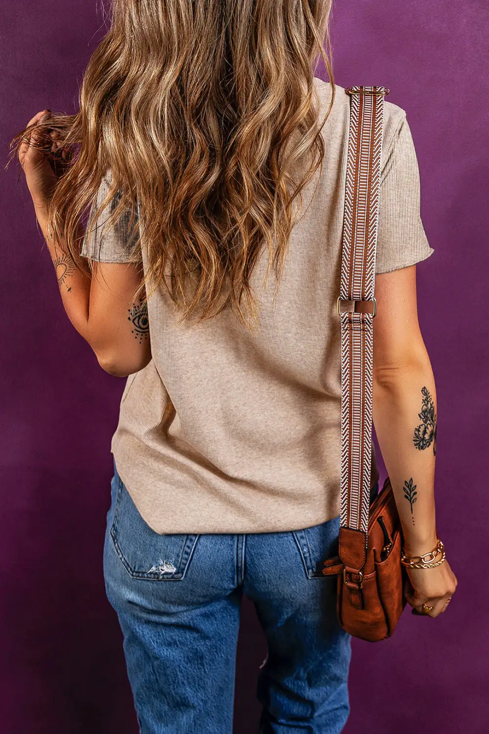 Short Sleeve Half Button Tee