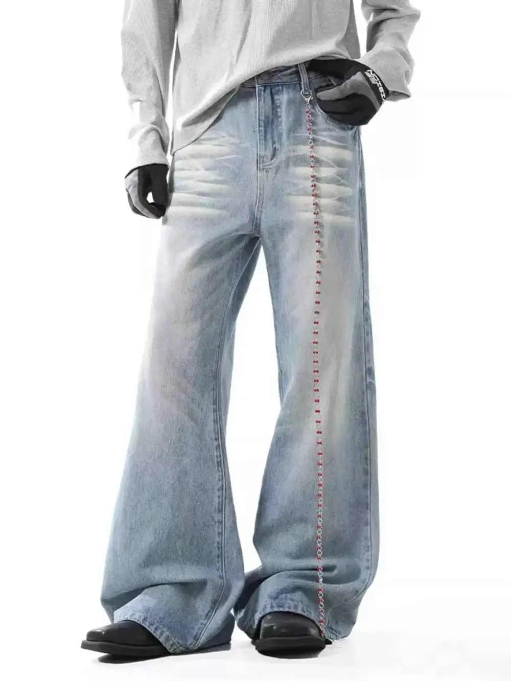 Laid Back Washed Wide Leg Jeans