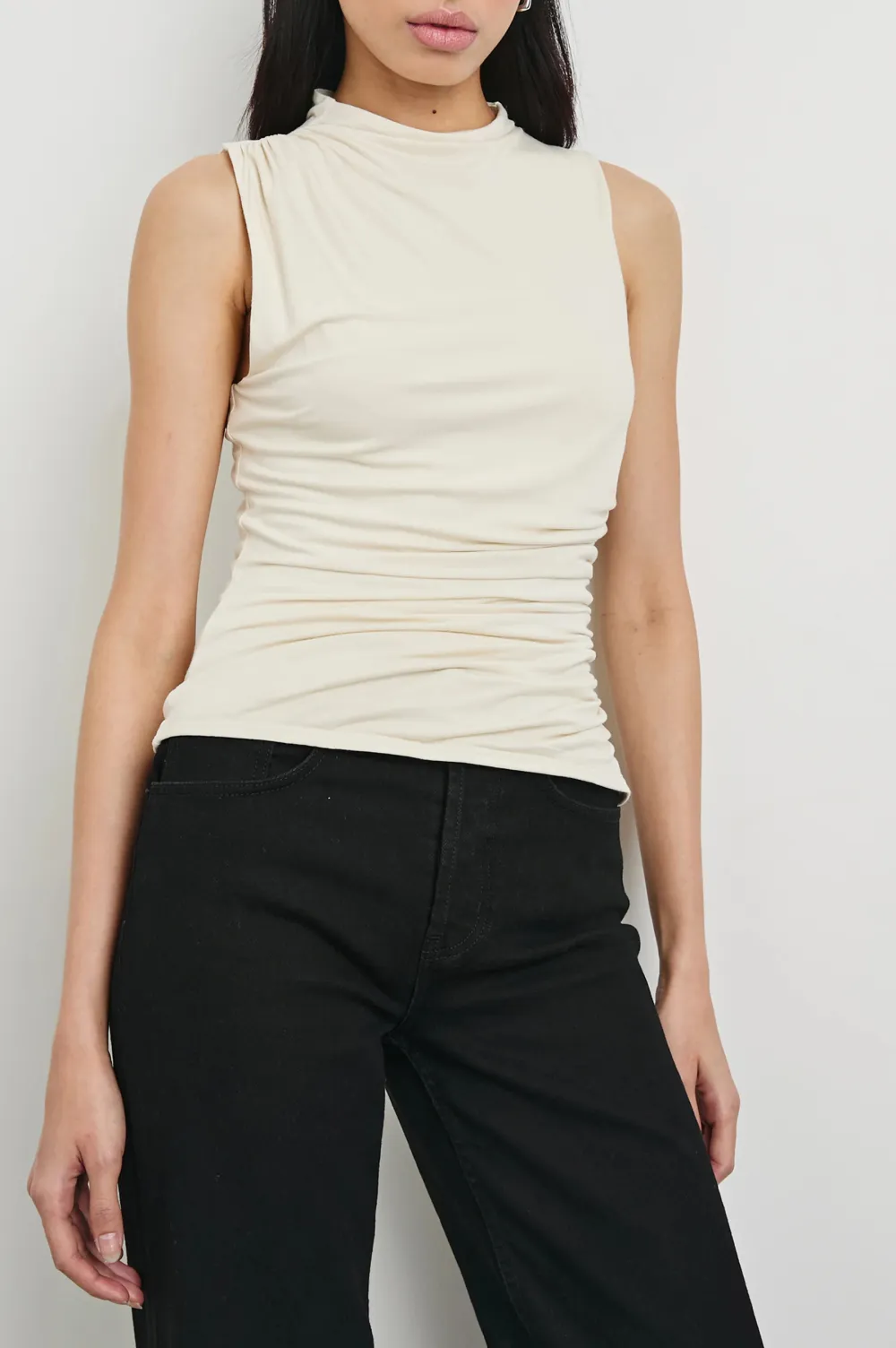 Ruffled Waist-Hugging Women's Blouse