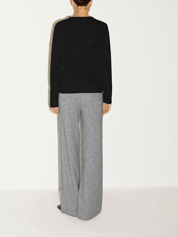 Ladies' Grey Straight-Waisted Casual Flared Trousers