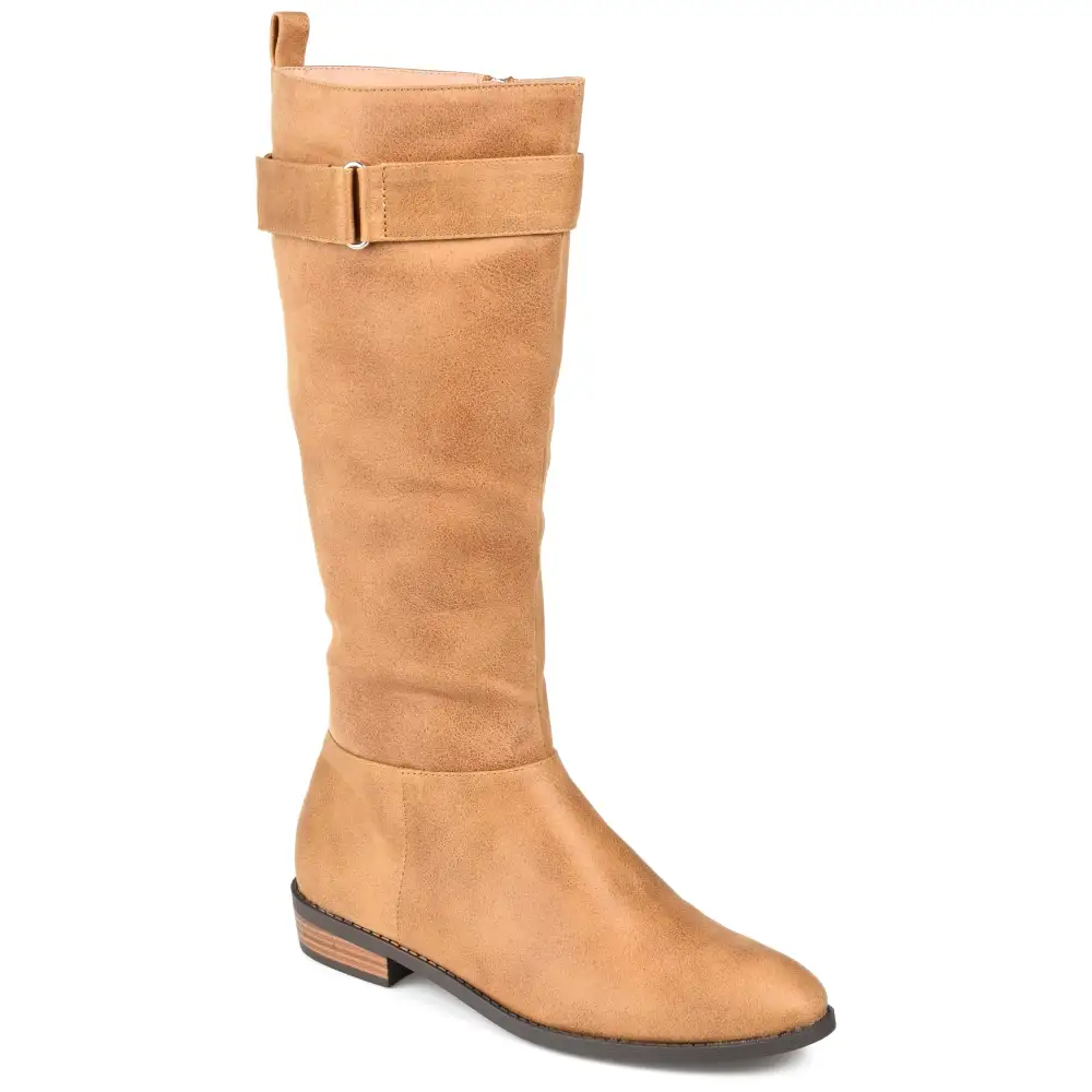Cushioned Strap Extra Wide Riding Boots