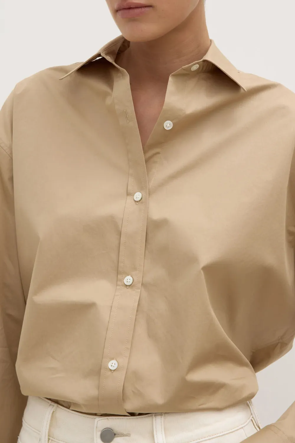 Long Sleeved Cotton Poplin Shirt