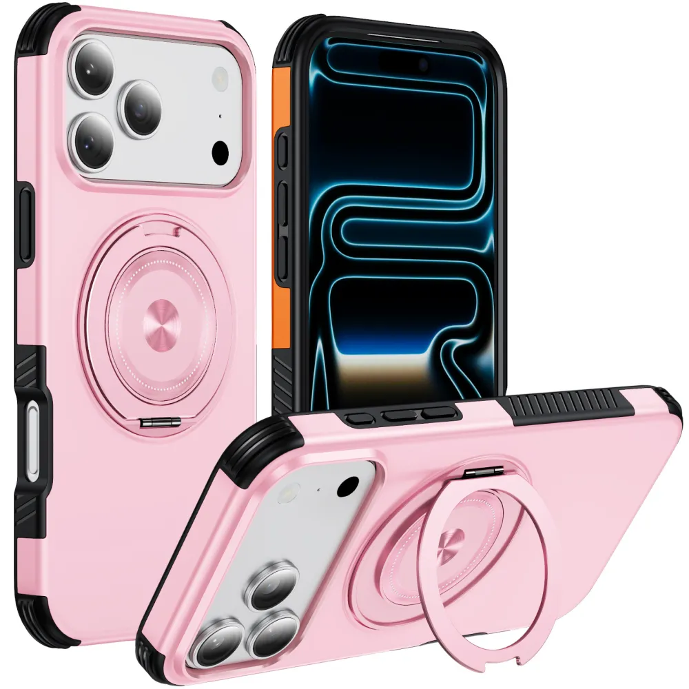Magnetic Stand 2-in-1 Shockproof Phone Case for iPhone 18, iPhone 18 Pro Max Case