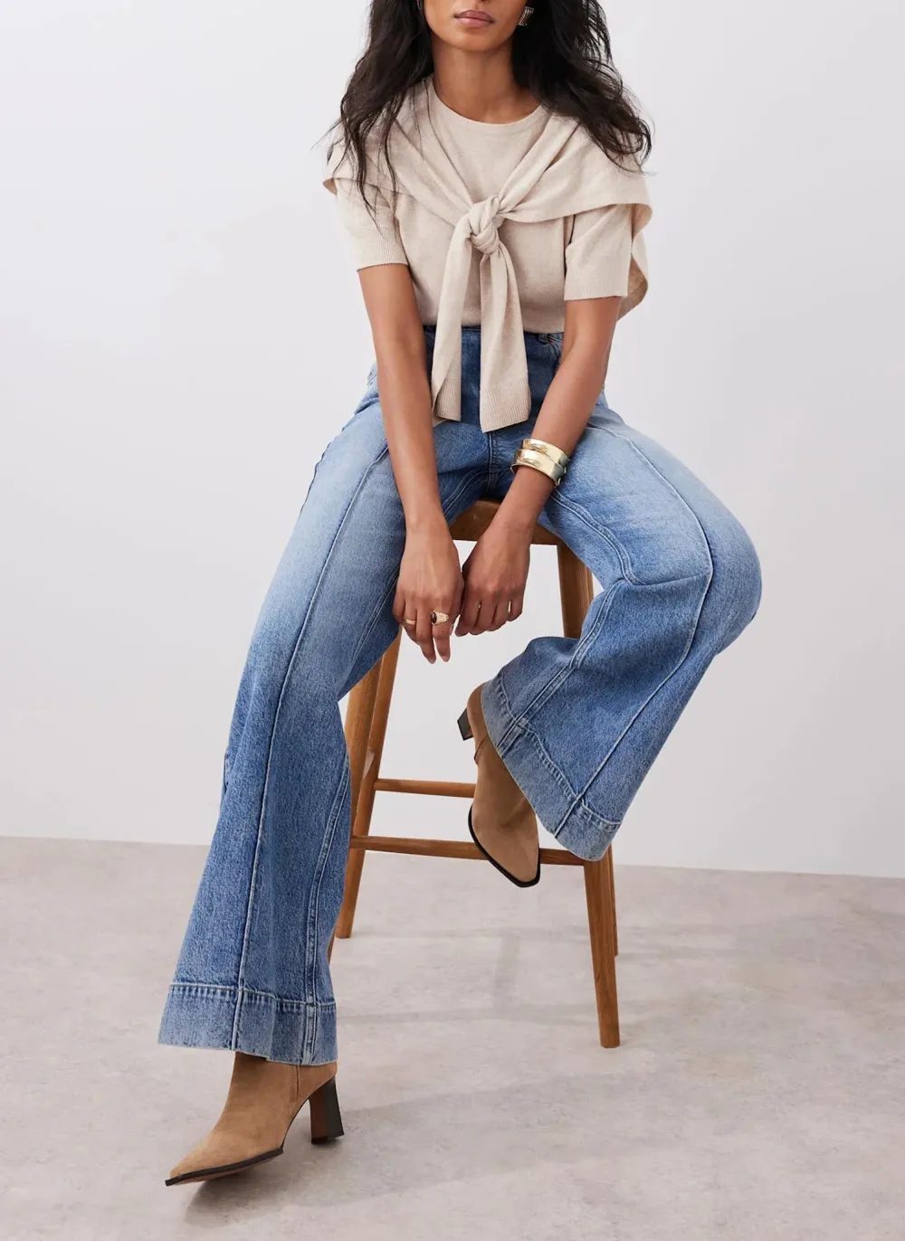 Casual Style Neutral Cotton Knit Top