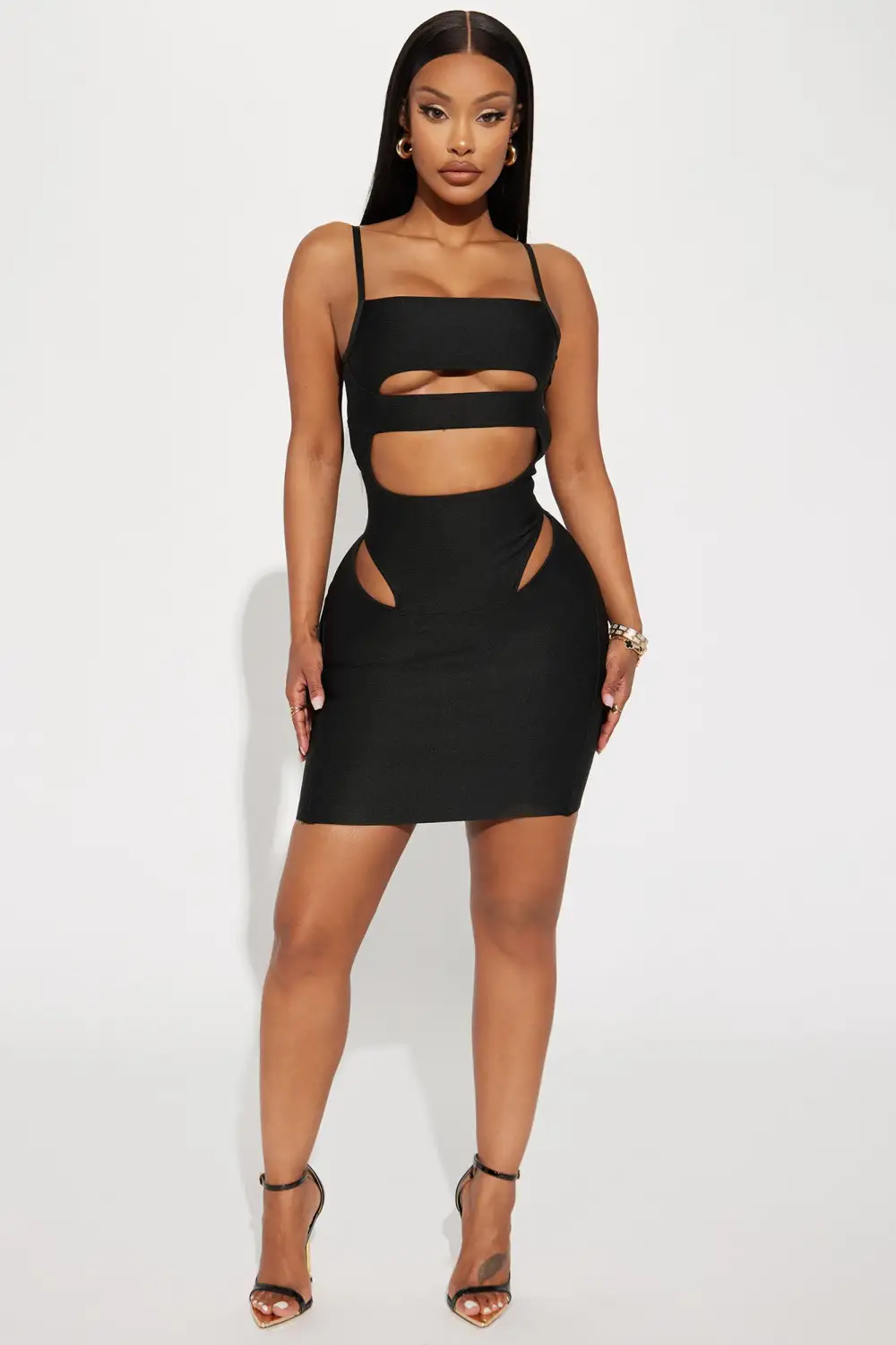 Control Her Bandage Mini Dress - Black