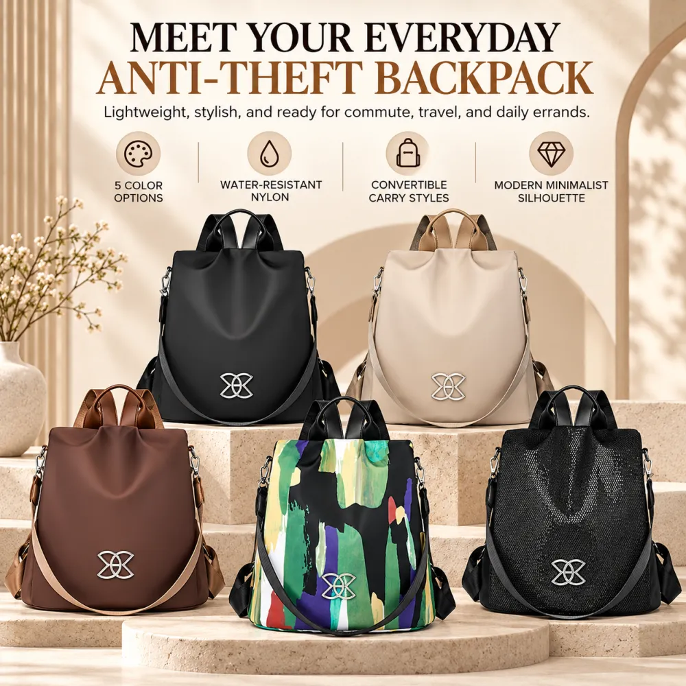 Multi functional anti-theft backpack