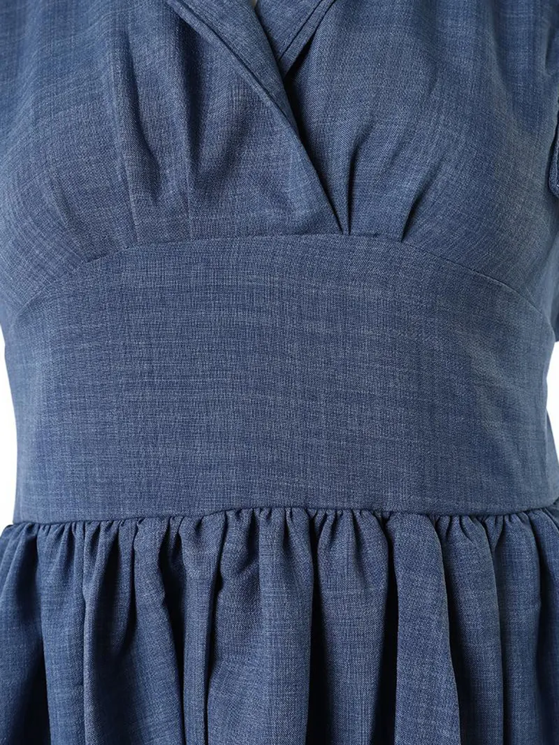 Casual Solid Color Flying Sleeve Dress