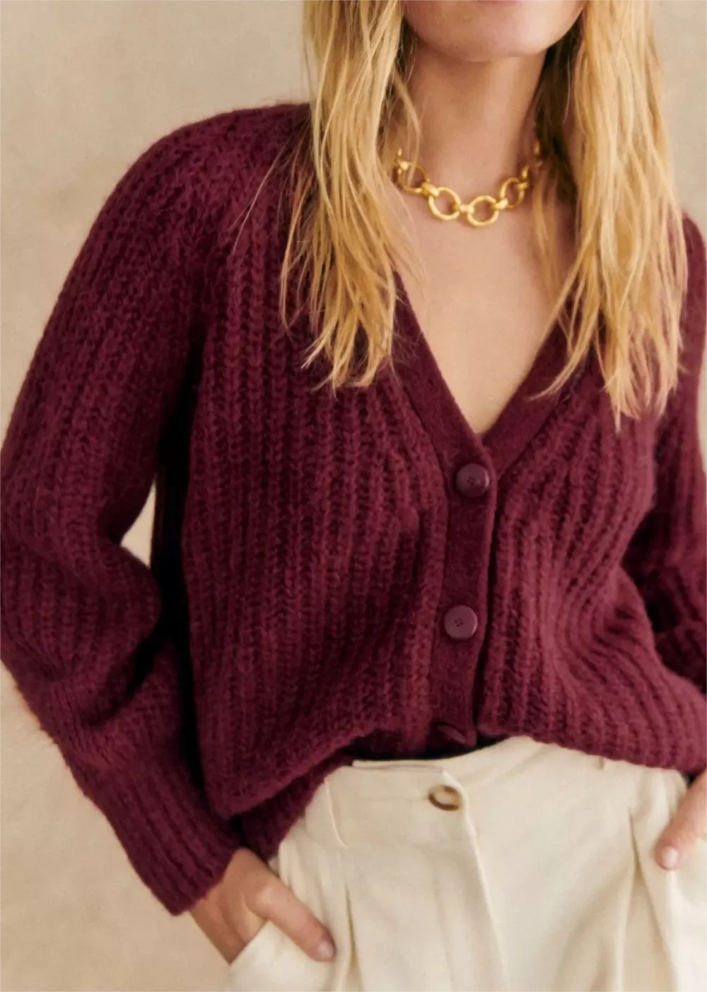 Button Front Cardigan Knitwear