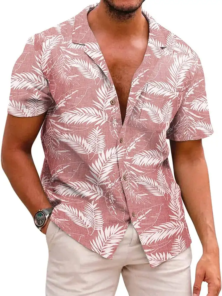 Soft Weave Cotton Linen Printed Shirt