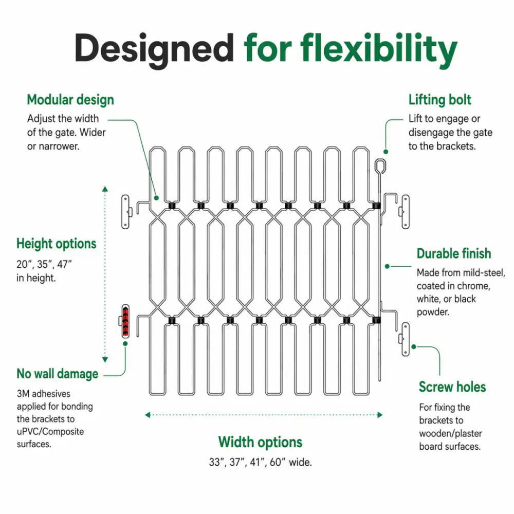 Metal Expandable Pet Gate
