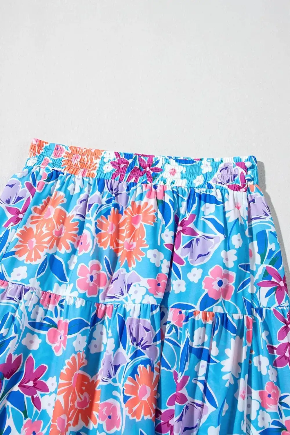 Everyday Floral Side Slit Skirt
