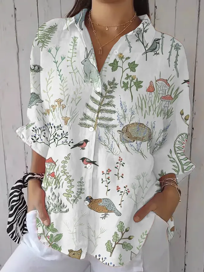 Women's Small Animal Print Shirt